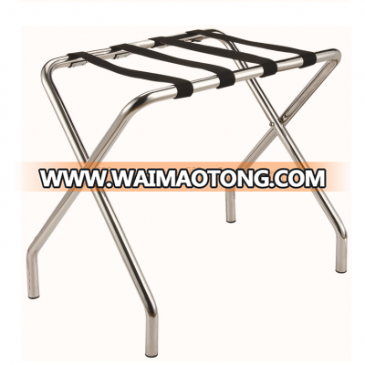 PR-1059,Metal Chrome Hotel Room Foldable Metal Luggage Rack