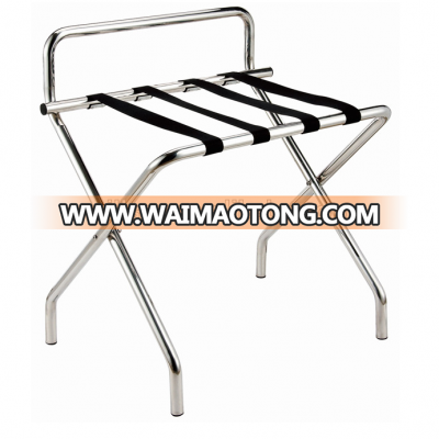 PR-1068,Metal Chrome Hotel Room Foldable Metal Luggage Rack